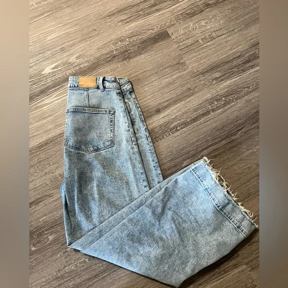 PAIGE Blue Flare Wide Leg Jeans - Picture 2 of 5